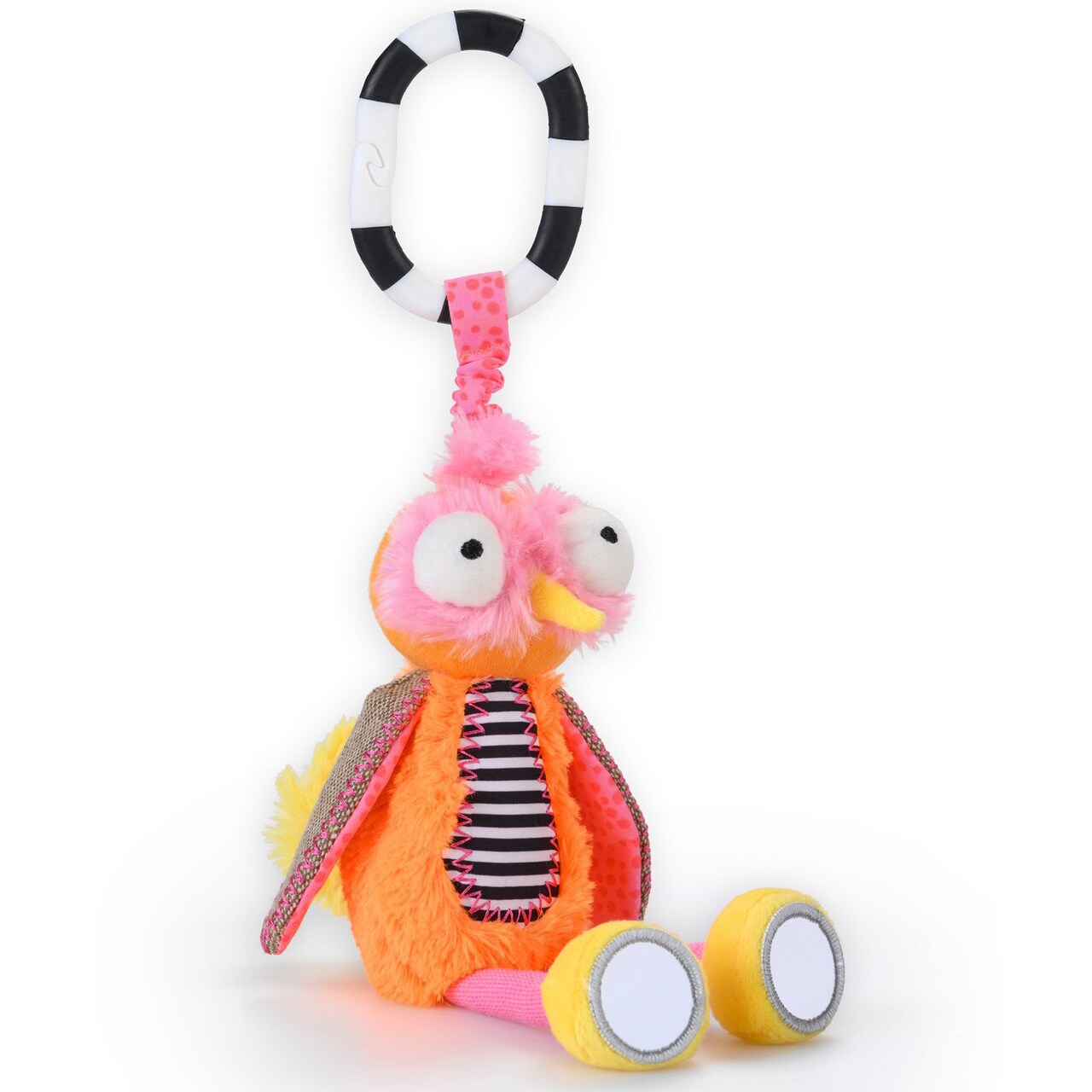 Inklings Baby Plush Chime & See Attachable Hanging Activity Toy Ollie The Oddball Oddbird Funky Fun Gender Neutral Sensory Gift